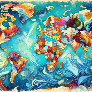 World map 120cm x 60cm